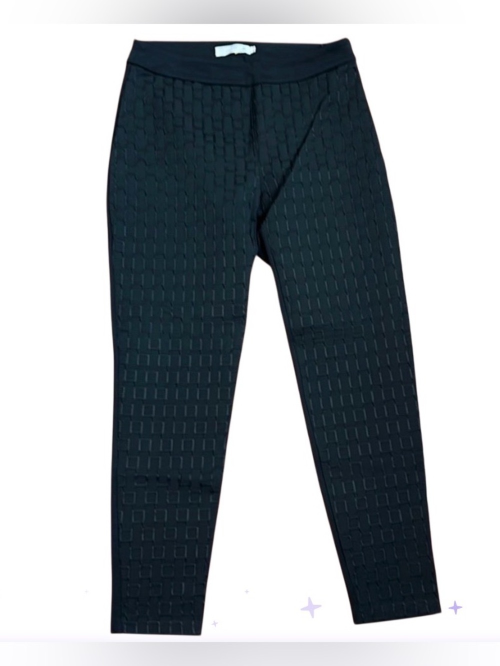Anne Fontaine Black Textured Stretch Joggers